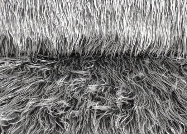 Zottelstoff Sam grey Fake Fur Faux Fur
