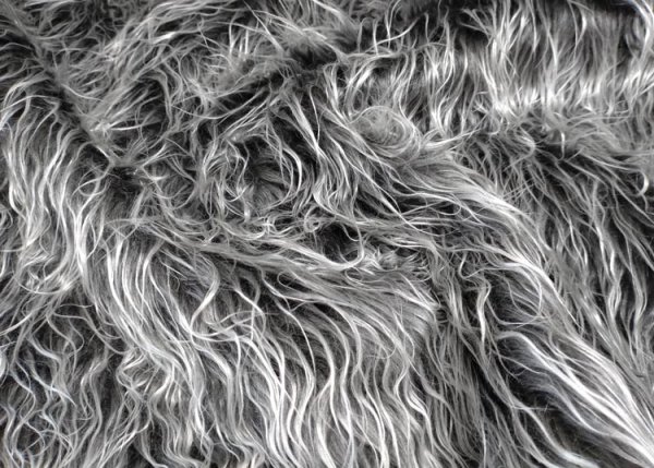 Zottelstoff Sam grey Fake Fur Faux Fur