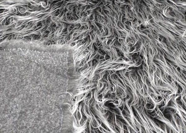 Zottelstoff Sam grey Fake Fur Faux Fur