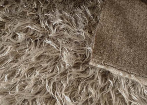 Zottelstoff braun meliert, Kunstfell Teddystoff zum Basteln und Nähen