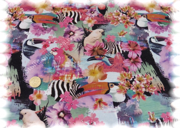 Paradise pink Stretch-Jersey Baumwolljersey Shirtstoff 50 cm 