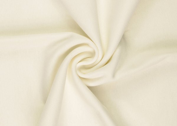 Bündchenware glatt Strickbündchen im Schlauch creme