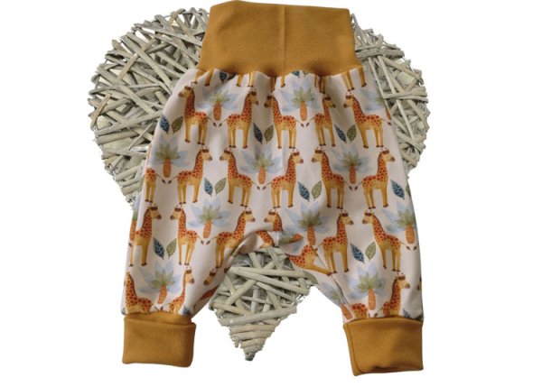 DIY sewing kit fabric cuttings jersey Giraffe and cuffs sewing kit