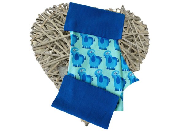 DIY Nähkit Stoff Zuschnitte plus Anleitung zum Nähen einer Babypumphose Design Elefanten