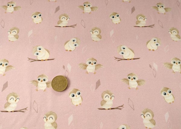 Euli Mrs. Mint Design Hilco Kinderstoff Jersey mit Eulen