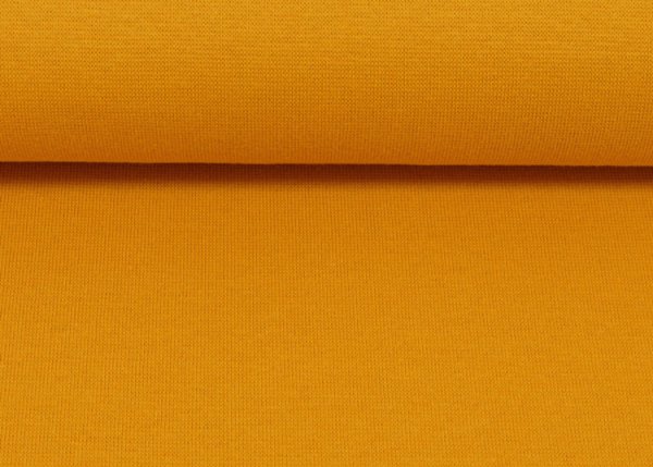 Heike Bündchenware glatt goldgelb, Bündchenstoff Schlauchware Strickbündchen Swafing