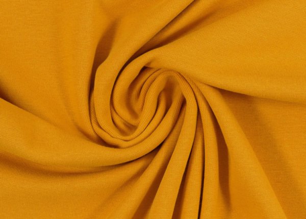 Heike Bündchenware glatt goldgelb, Bündchenstoff Schlauchware Strickbündchen Swafing