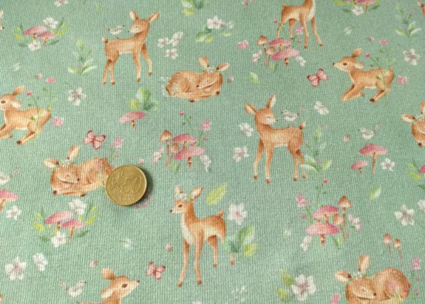 Isla alphensweat deer light green by Swafing Inside fleece grey mottled