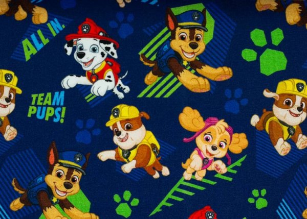 Paw Patrol blue Jersey green by Swafing