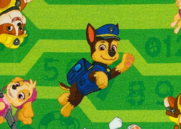 Paw Patrol Jersey Kinderstoff grün von Swafing