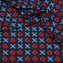 XXO Baumwoll-Stretch-Jersey schwarz Hamburger Liebe 72ppi  Stoffrest_63 cm reduziert