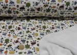 Alpenfleece Mäuse ecru, Mäuse auf Kuschelsweat  stoffe und kreatives Welt der Kinderstoffe