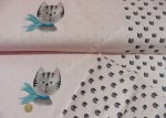 Cat Panel 1 Hilco rose panel Jersey rapport Fabric for kids    Rest Panel (pattern repeat)
