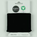 Cuffs Bündchen schwarz Fertigbündchen Biobaumwolle 135 cm x 7,0 cm