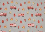 Fire Trap Baumwoll-Jersey mit Feuerwehrmotiven ein Kinderstoff von Hilco