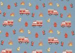 Fire Trap Baumwoll-Jersey mit Feuerwehrmotiven ein Kinderstoff von Hilco