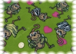 grüner Fleece mit Affen stoffe und kreatives welt der Kinderstoffe Wellnessfleece