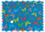 Fly Butterfly cotton print butterflies blue   Rest 33 cm reduced!!