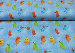 Flying Bird light blue fabric for kids
