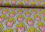 Hamburger Liebe Classics No 1 Kollektion Design OMG Fries grau  Albstoffe Sweatstoff aus Bio-Baumwolle