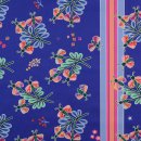 Hamburger Liebe In my Garden Design Wild Wonders blau Baumwolle Satin Druck Webware mit Bordüre