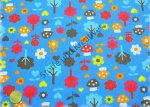 Janica   cotton print  blue   Rest 40 cm reduced!!