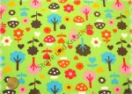 Janica cotton poplin green fabric for children