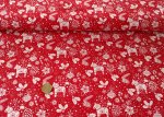 Kinderweihnacht christmas fabric, red, cotton print
