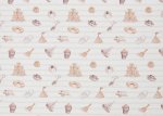 Küstenliebe jersey white brown Swafing fabric for kids by Christiane Zielinski