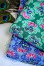 Malay Viskose Blusenstoff by Lila-Lotta in blau pink Magnificent Journey