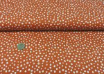 Safari Dot Hilco terrakotta  organic cotton Baumwoll-Stretch-Jersey mit Punkten Biostoff
