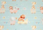 Sky Parade Hilco French Terry Kinderstoff Meterware mit Tierkindern