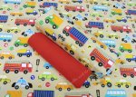 Fabric Set City Cars Jersey beige and wristband red