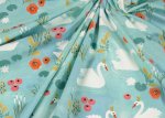 Swan Garden Jersey mint green Hilco