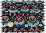 Volga Folk fabric black blue Hilco