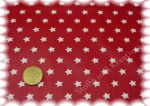 Stars water resistant poplin red