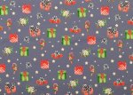 Weihnachtsgeschenke blau moderner Weihnachtsstoff auf Baumwolle Webware Popeline