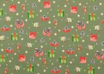 Weihnachtsgeschenke grün moderner Weihnachtsstoff auf Baumwolle Webware Popeline