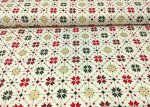 Weihnachtssterne christmas fabric, ecru, cotton print