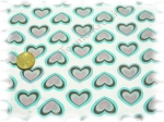 coeur cotton print hearts vanilla