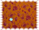 Eleonora cotton orange flowers and ornaments    Rest 45 cm reduced!!