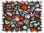 Lovely Things Popeline braun Hamburger Liebe  _Stoffrest 37 cm reduziert
