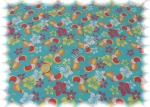 Papagali cotton poplin turquoise Hilco  Rest 41 cm reduced!!