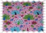 Pfauenfreunde Stretch Jersey pink peacock    Rest 47 cm reduced!!