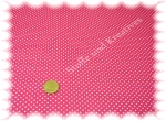 Dots xs  cotton woven print pink (fuchsia) white