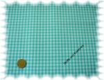 Vichy Enduit  cotton check turquoise water resistant   Rest 21 cm reduced!!