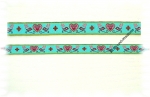 Vögelchen-Webband  turquoise