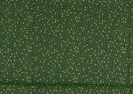 Sternenhimmel xs christmas fabric, christmas stars cotton print green with gold
