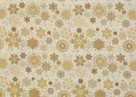 Joyful Christmas Swafing Weihnachtsstoff  Baumwolle Webware mit goldenen Schneeflocken auf ecrufarbenem Grund. Meterware Weihnachtsstoff